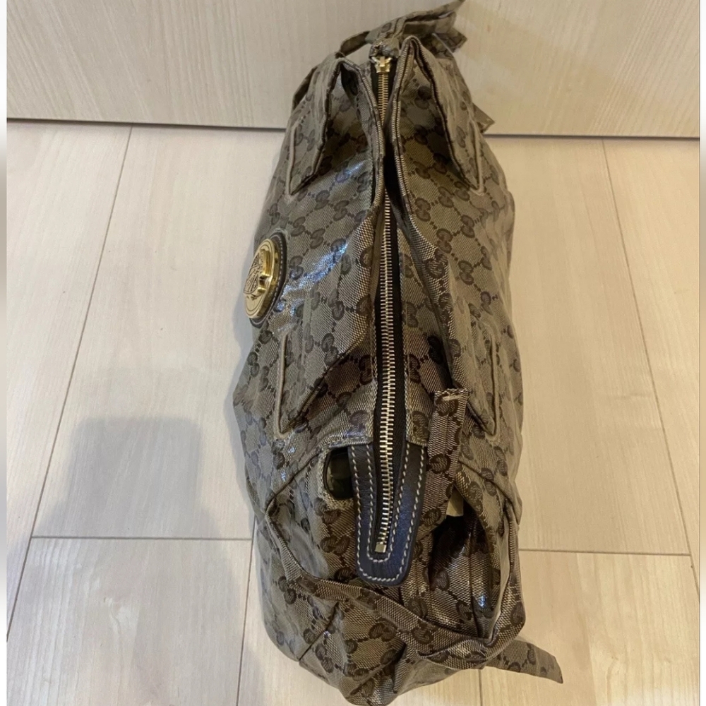 Authentic Gucci Gg Monogram Crystal Hysteria Hand… - image 4